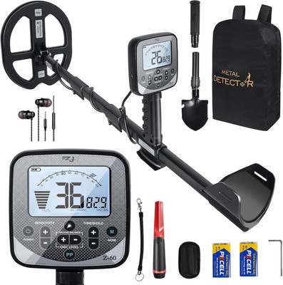 PRO-Z60 Metal Detector for Adults with Pin Pointer,16'' Detection Depth Professio