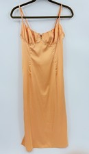 Y2K Forever 21 Satin Slip Dress Coquette Midi Length Size Small