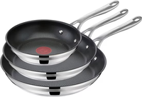 Tefal Jamie Oliver Cook Smart Pfannen-Set Schwarz Edelstahl 3-Teilig 20/24/28Cm