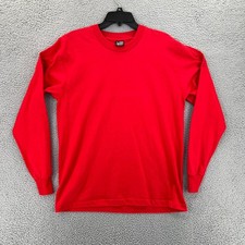 Vintage 90s BEST Fruit of The Loom Red Blank Crewneck Sweatshirt Men  s Large USA