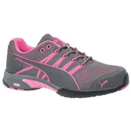 Puma Safety Shoes 642915-7.5 Women's Athletic Shoe, 7 1/2 Fabric Upper, Steel