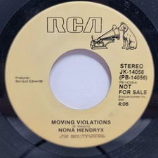 Nona Hendryx Moving Violations 7" 45rpm M- Vinyl 80's Record 45