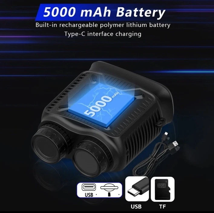 1080P Binoculars 8X Digital Zoom Day/Night Telescope Infrared Night Vision New - Image 2 of 4