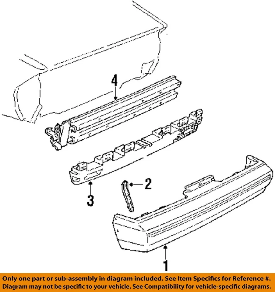 Used Rear Bumper Assembly Rear fits: 1992 Chevrolet Camaro Rear Grade C Foto 3 de 4