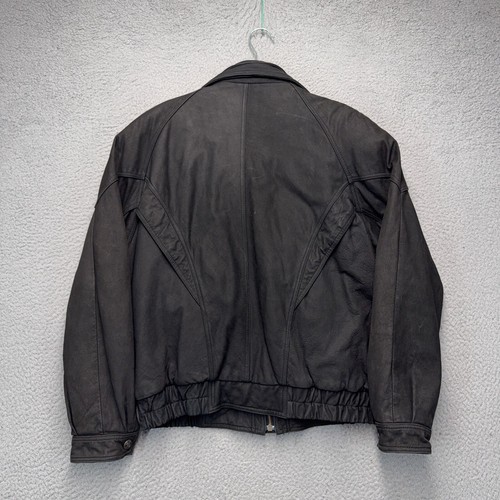 Vintage Adventure Bound By Wilsons Motorrad Jacke Herren Medium Schwarz Bomber - Bild 5 von 8