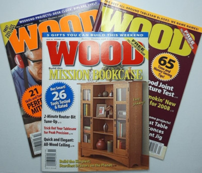 Wood Magazine Lot of 3 Issues 2007 Better Homes Gardens Tool Review Project Plan