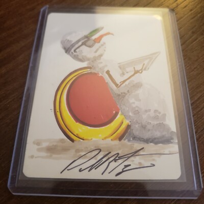 MTG MOX RUBY Sketch Dan Frazier Alter Autograph Signed ART Proof  SNOWMAN