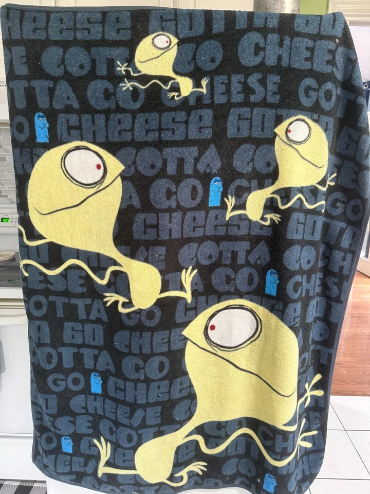 Cartoon Network: Fosters Home For Imaginary Friends Cheese & Bloo Blanket  RARE! - Image 3 of 4