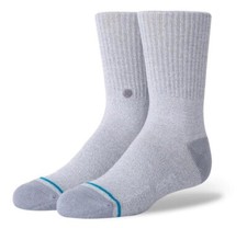 Stance Kids Icon St Crew Socks Heather Grey Color Kids Size Small Y 7-10 NWT
