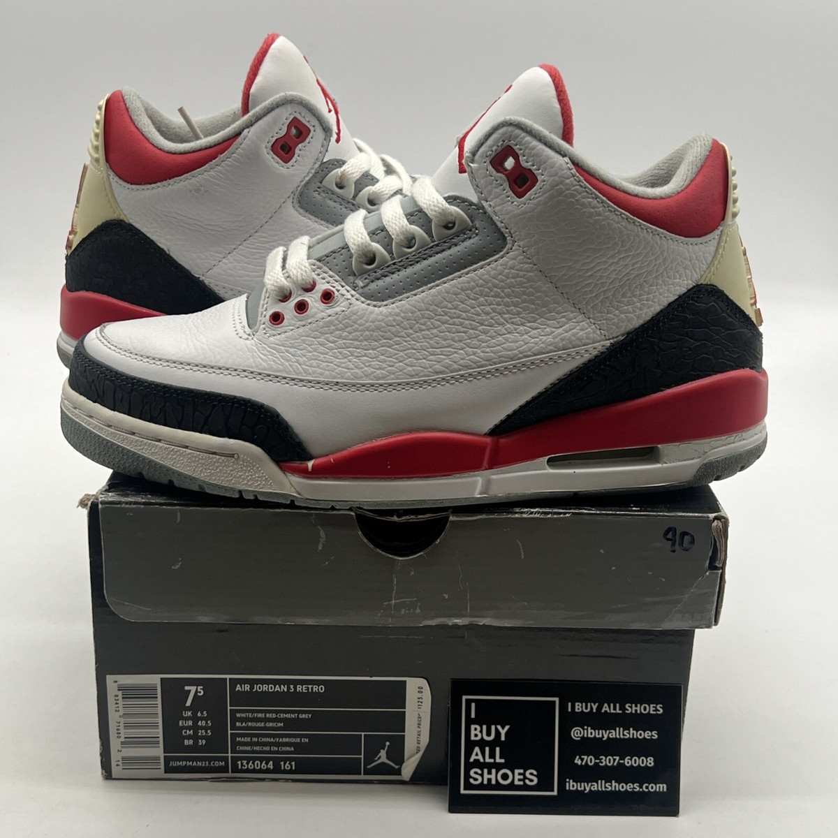 Size Air Jordan Retro 2007 Fire Red (136064-161)