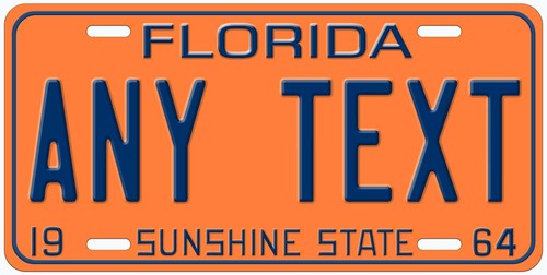 Custom Florida State Novelty License Plate – Add Your Own Text – Aluminum Metal Tag