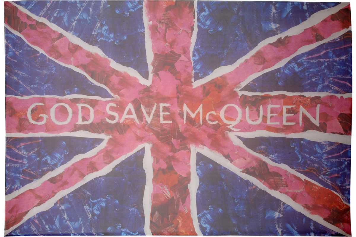 美品✨Alexander McQUEEN GOD save イギリス 国旗 Alexander McQueen GOD SAVE MCQUEEN Classic Union Jack Flag
