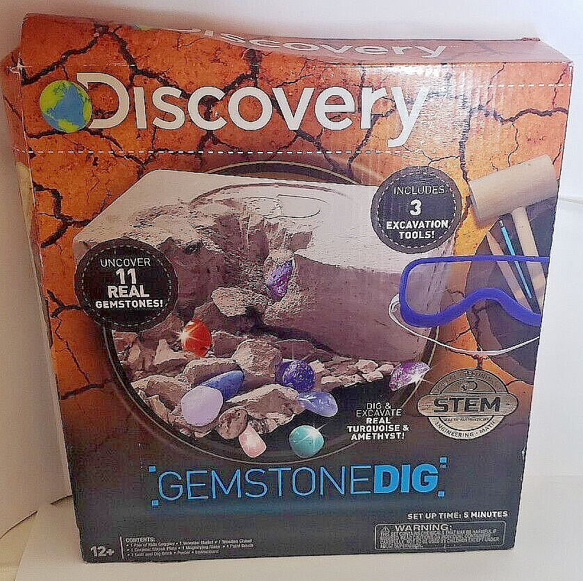 Discovery Gemstone Dig Excavation Set Stem Science New Slightly