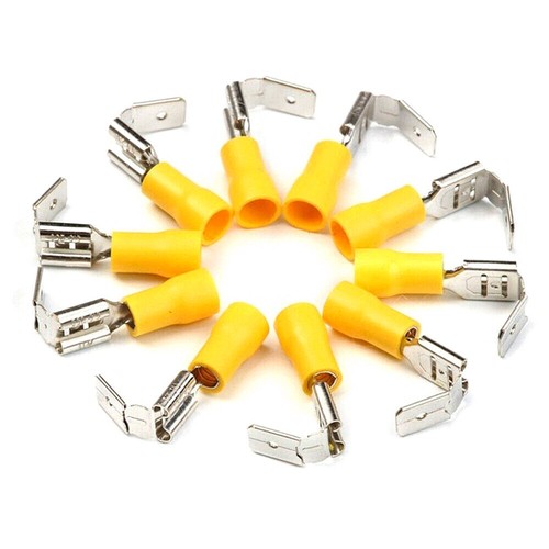 200pcs 12-10AWG Piggyback Spade Terminals 6.3mm Insulated Wire Crimp Connectors - Picture 4 of 7