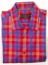 Robert Talbott Men's Hibiscus Plaid Tailored Fit Button Down Shirt *SK