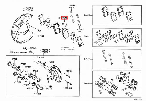 Genuine Toyota LandCruiser 100 Series UZJ Front Brake Anti Rattle Spring Clip x2 - Picture 9 of 9