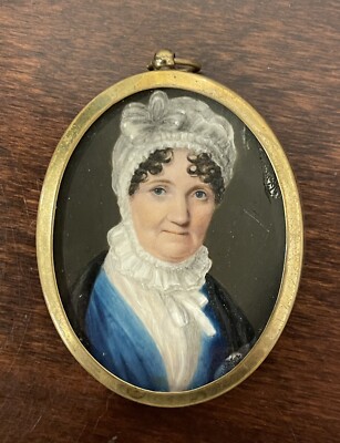 GORGEOUS ANTIQUE PORTRAIT MINIATURE 18TH CENTURY
