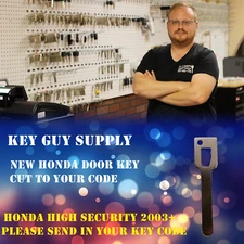 Honda High Security Door key (Non chip) Cut 2 Code By Licensed Locksmith.