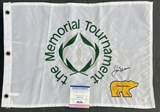 Jack Nicklaus Signed Autographed The Memorial LE Flag Psa/Dna Coa Golden Bear