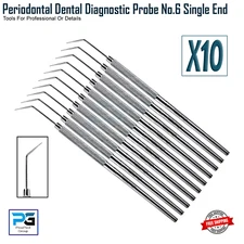 Dental Periodontal Probes No.6 Dentist Pick Tools Surgical Hand Instruments  x10