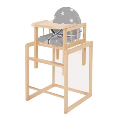 ROBA BAUMANN Roba Kombihochstuhl Little Stars Hochstuhl Holz natur Sitz gepolstert TOP