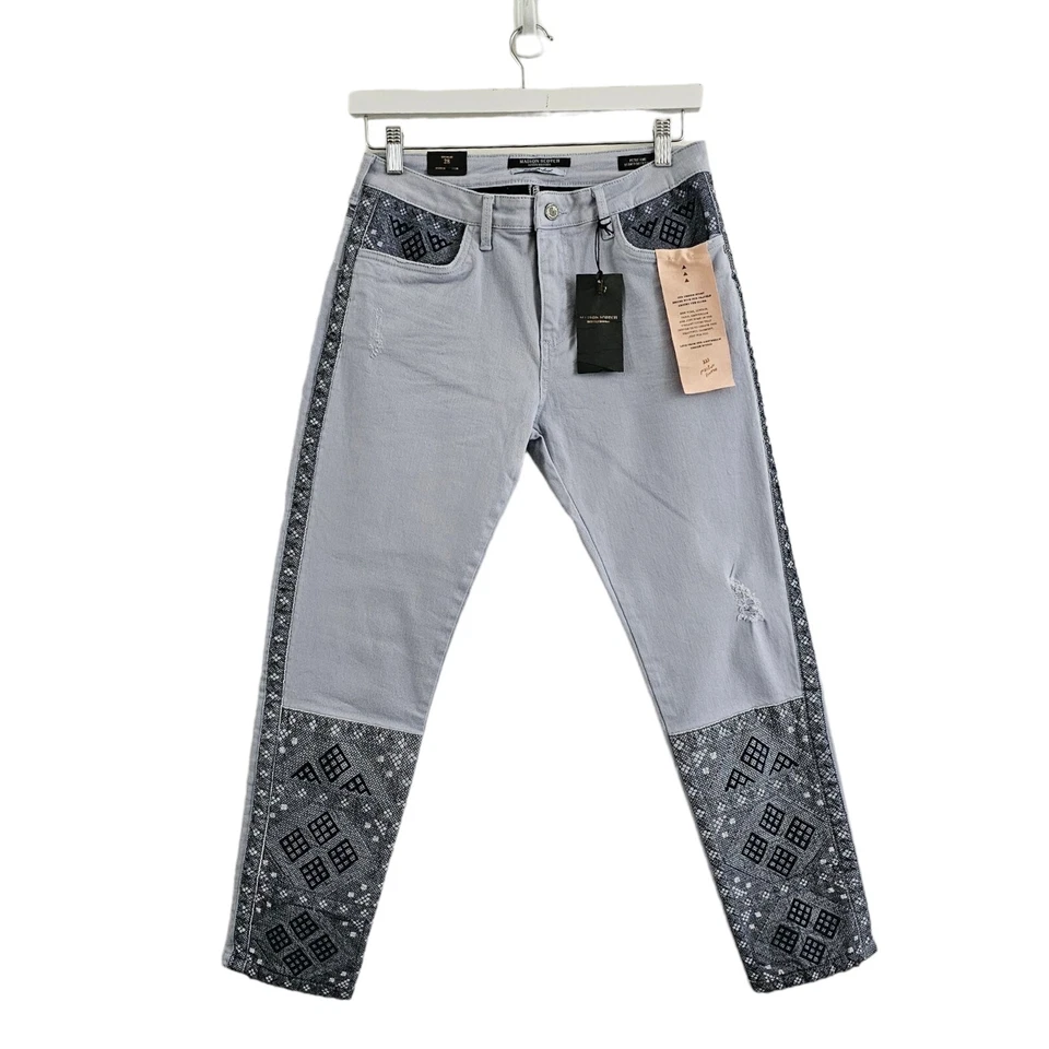 NEW Maison Scotch Light Blue Boyfriend Jeans Size 28 Wanderlust - image 3 of 4