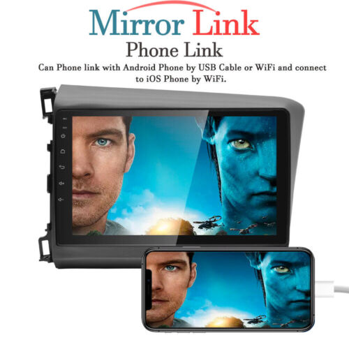 For Honda Civic 2012-2015 Android 12.0 Car Stereo Radio Apple CarPlay GPS Player - Picture 10 of 12