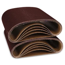 8" x 19" EZ8 Expandable Drum Floor Sander Sanding Belts A/O 100 Grit - 10 Pack