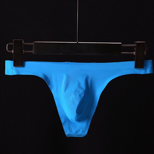 Mens Ice Silk U Pouch Briefs Seamless G-string Thongs Panties T-back Underwear - Picture 19 of 32