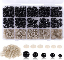 Safety Eyes 150Pcs 6-12 Mm Plastic Safety Eyes with Washers Craft Eyes for Amigu