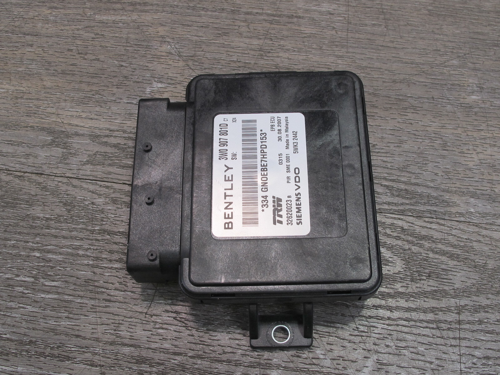 03-12 BENTLEY CONTINENTAL GTC GT ELECTRONIC PARKING BRAKE CONTROL MODULE