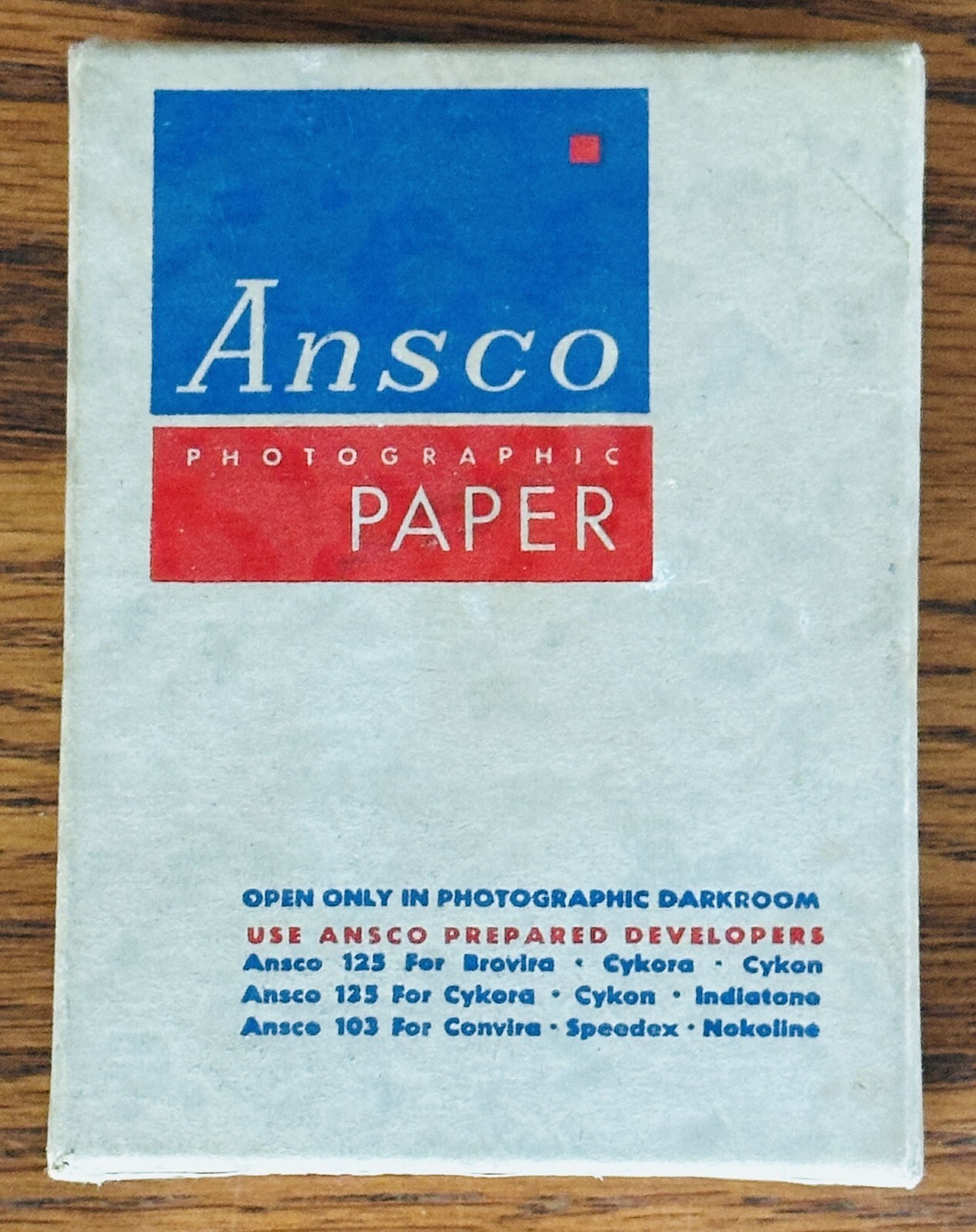 ANSCO CONVIRA RARE SEALED BOX 1949 2.5x3.5 PHOTO PAPER 144 SHEETS GLOSSY WEIGHT4