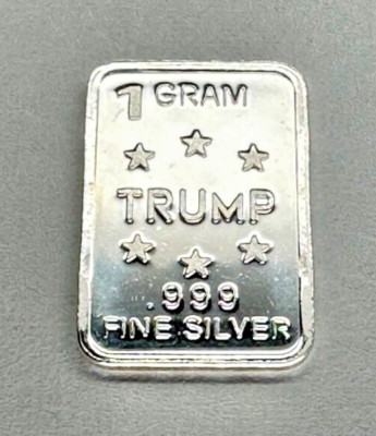 Donald Trump .999 Pure Solid Silver 1 Gram Art MAGA Bullion Bar