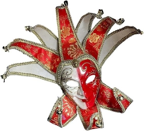 Weihnachten/Halloween Venezianisches Theater Narr Joker Maskerade Vollgesichtsmaske Requisite - Bild 2 von 2