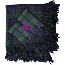 CC Kilt Fly Plaid Black Watch Tartan 48"X48"/Fly Plaid Black Watch Flashes