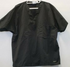 Landau Scrub Top Unisex Black size XLG