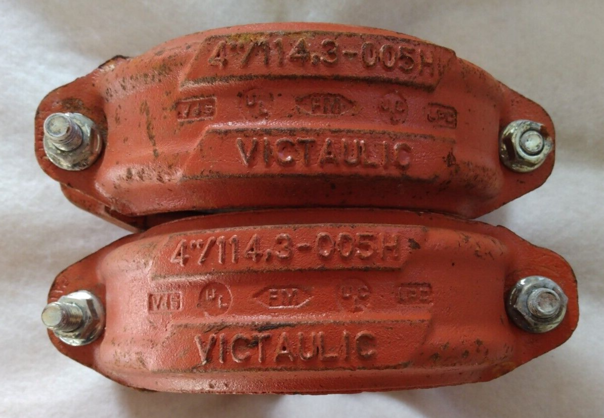 Victaulic 4" 005H GROOVED Coupling (NEEDS NEW GASKETS) (SET OF 2PCS