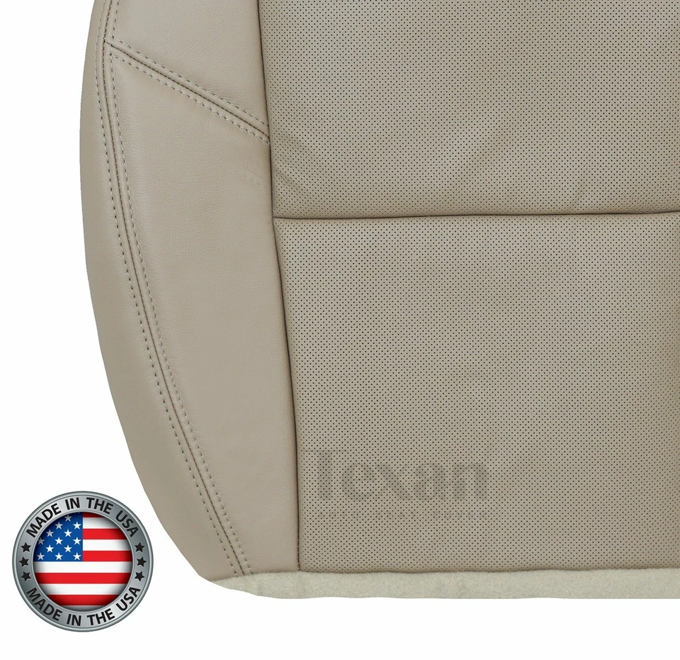 Chevy Suburban LTZ 2009-2014 parte inferior de pasajero cubierta de asiento perforada bronceada Foto 4 de 4