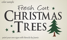 Tree Stencil Fresh Cut Christmas Pine Trees Lot DIY Farmhouse Country