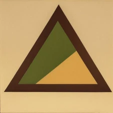 Medium Abstract Painting 2x2 ft. Post-Modernism Geometric Demrin Cubism II NEW