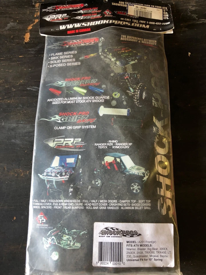 "Cubiertas de amortiguador Shock-Pros A201BK amarillas A201 25-20104 se adapta a resorte de 10""" Foto 2 de 2