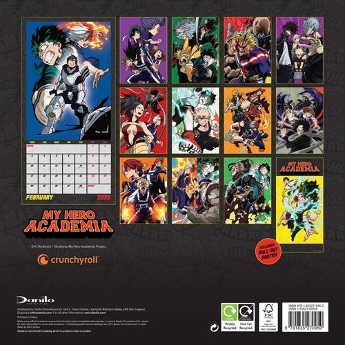 2025 Calendar My Hero Academia Month to View Anime Manga Square Calendar - 第 5/9 張圖片