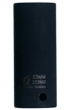 Sunex 223MD - 23mm Metric Deep Socket - CR-MO 6-Point 1/2" Drive