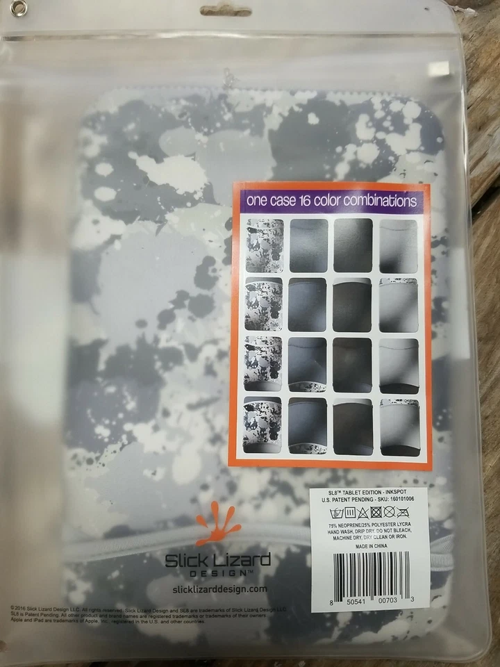 Slick Lizard SL8 Tablet Reversible Neoprene Sleeve Case Ipad Air Samsung 9.7" - Image 2 of 2