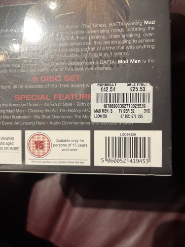 Mad Men: Seasons 1-3 Limited Premium Edition (9 Disc DVD, 2010, Region 2) - Picture 3 of 6
