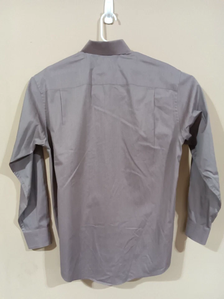 Camisa de Vestir Enro Marrón Manga Larga Para Hombre Talla XX Grande 16 34/35 Alto - En muy buena condición Foto 2 de 4