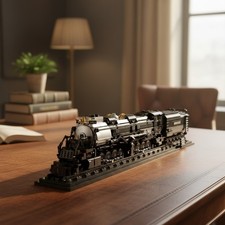 Articulated 1,818 Piece Steam Locomotive Model - Perfect Gift for Train Lovers