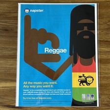 2005 Napster Reggae Original Vintage Mp3 Print Ad All The Music You Want