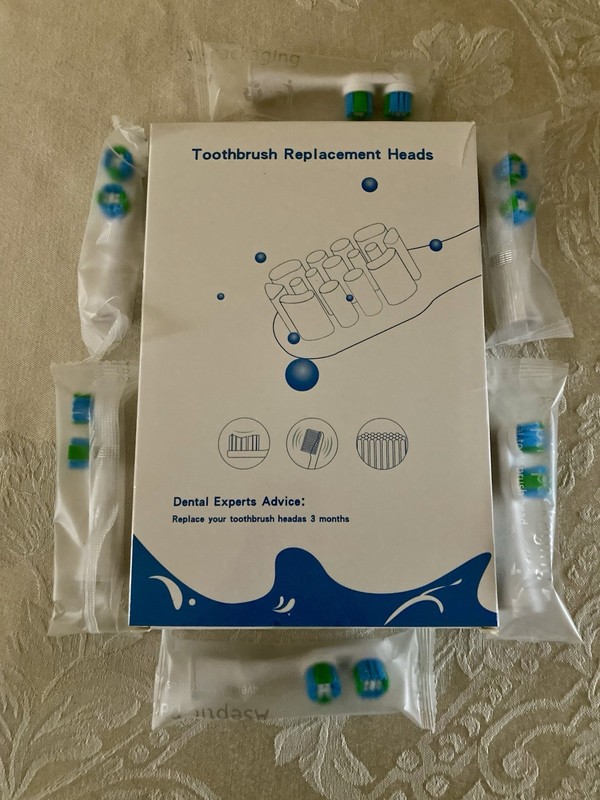 GERAGER Replacement Heads Compatible with Spin brush (Pack of 6) Blue Green NIB
