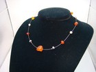 PEARL AMBER BEAD WIRE NECKLACE ESTATE — photo 7
